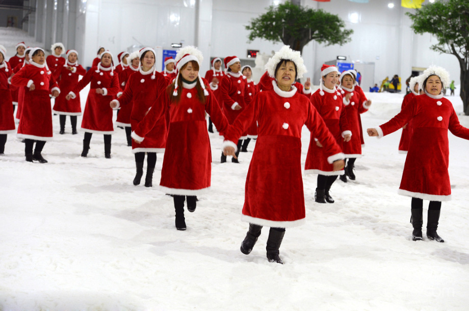 雪地广场舞（图）