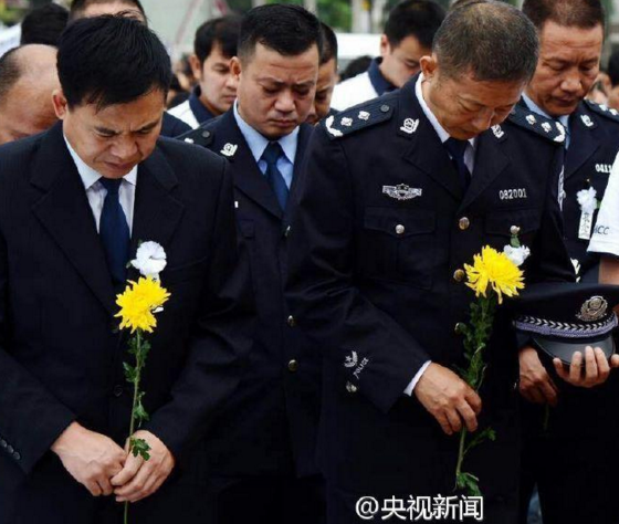 　　遗体告别仪式现场。